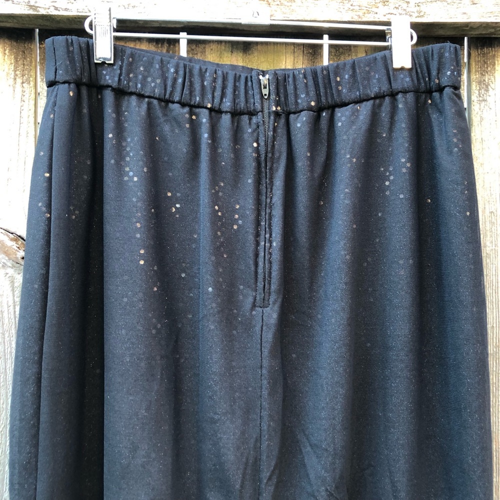 Vintage Onyx Nite by Wendye Chaitin Sparkle Maxi Skirt Size 10 Back Slit Formal - Picture 8 of 13